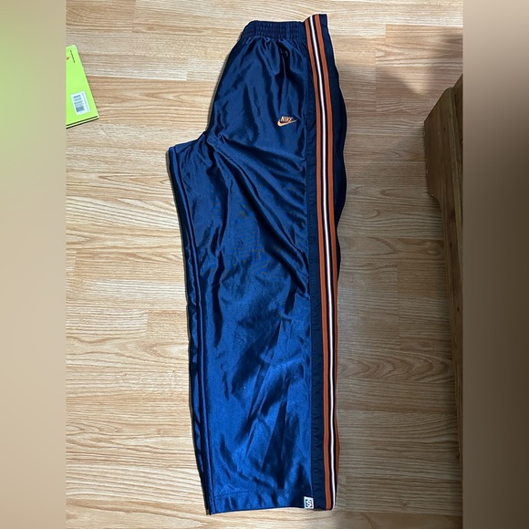 Nike Supreme Tear Away Pants XL Blue Vintage Baller for Life Satin 90s Y2K - Picture 3 of 4